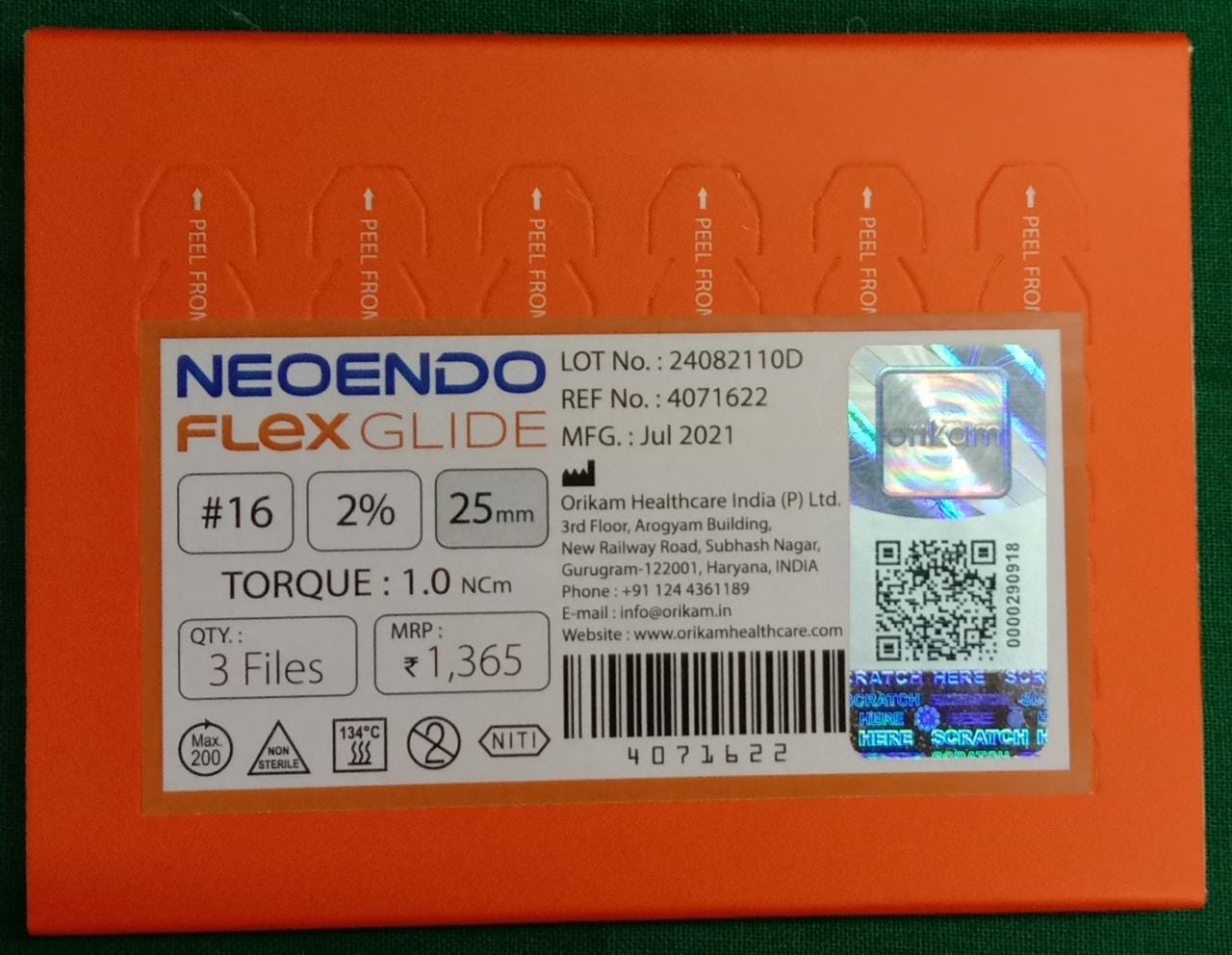 Neoendo Flex Glide Files 16-2-25mm